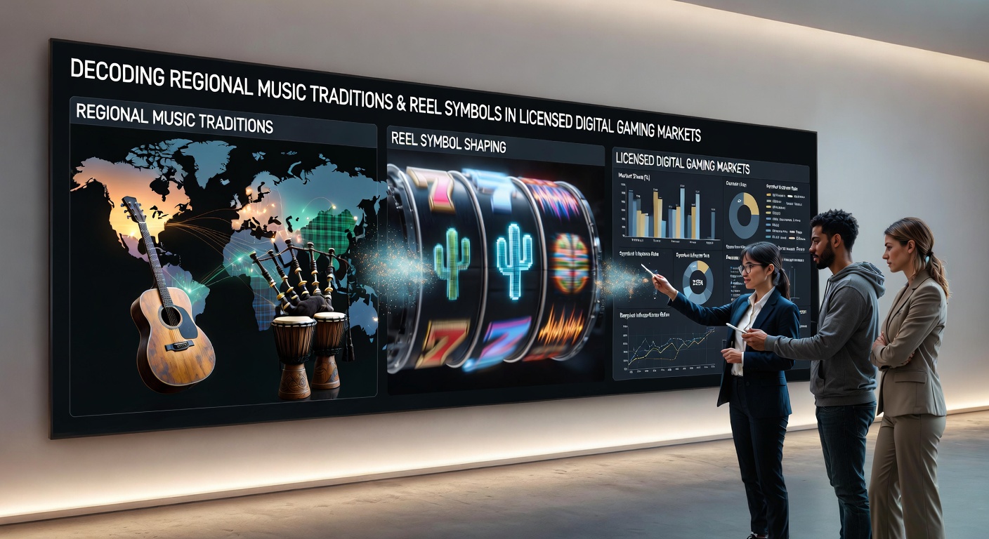 Slot reel symbols featuring East Asian traditional instruments like the koto and taiko drum integrated into a digital gaming interface with subtle background patterns