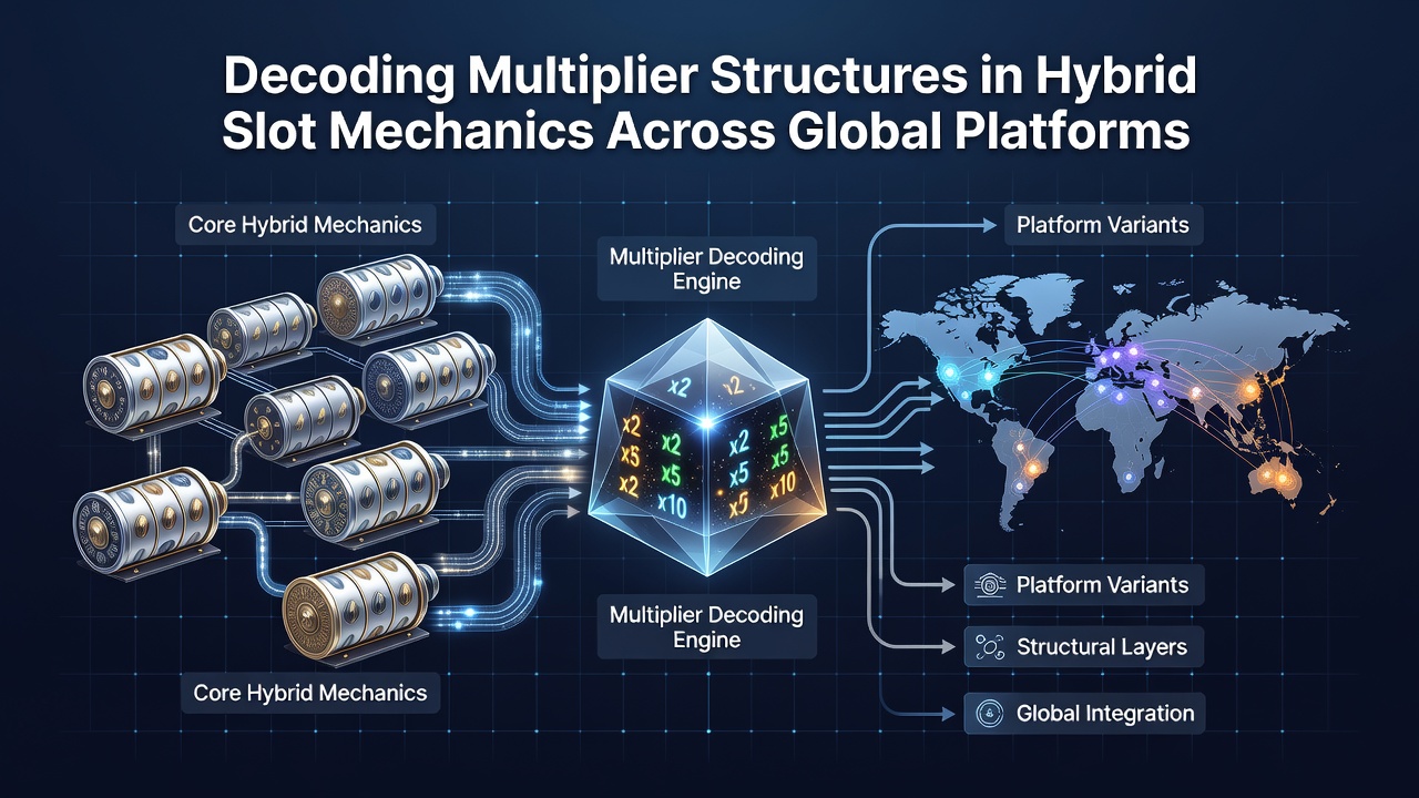 Diagram showing layered multiplier paths in hybrid slot interfaces on multiple international platforms