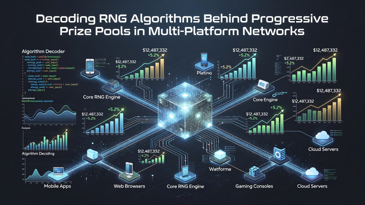 Illustration of progressive jackpot contributions flowing between international casino networks