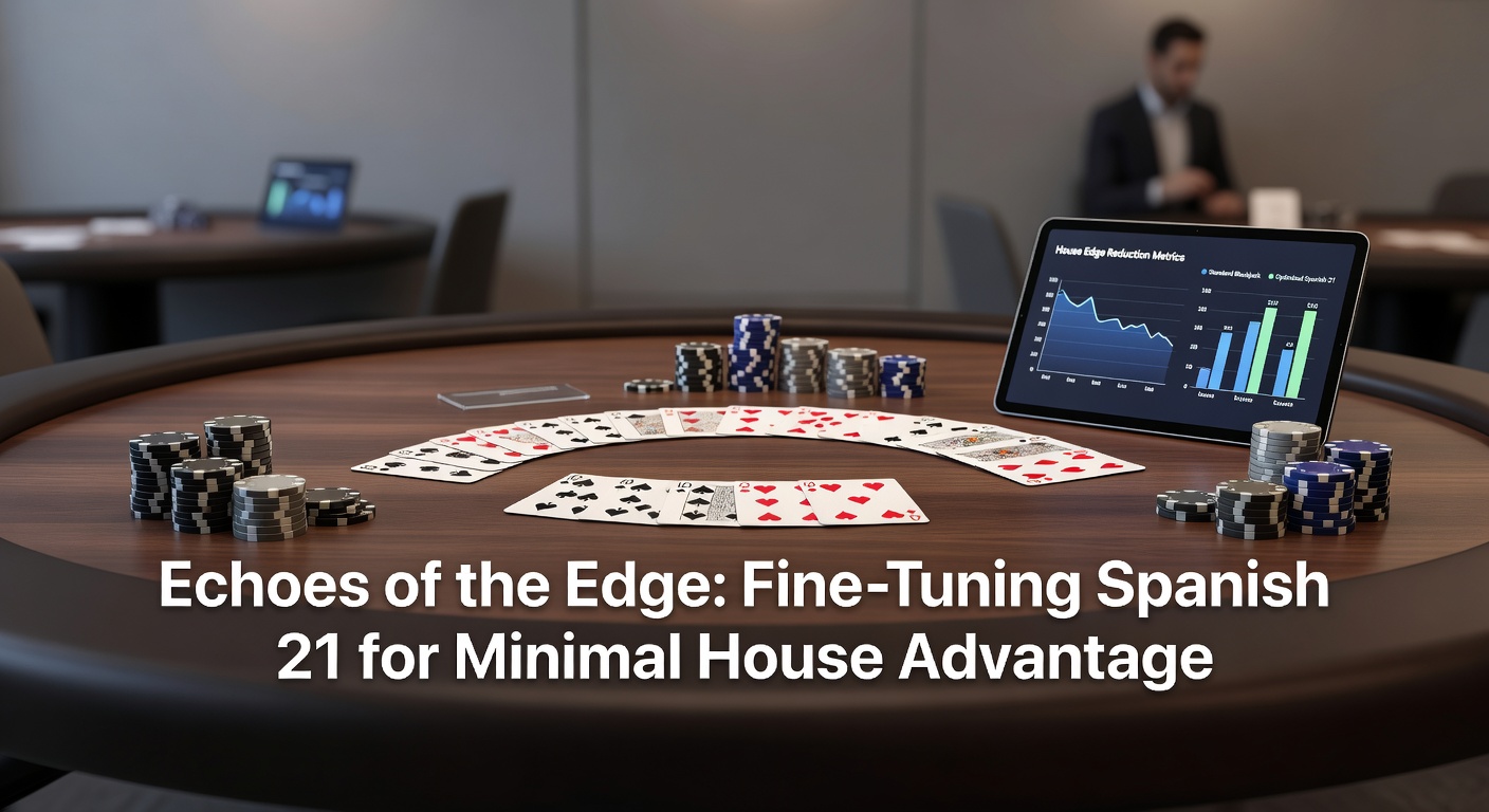 A vibrant Spanish 21 gaming table with cards spread out, highlighting the deck's unique composition without tens