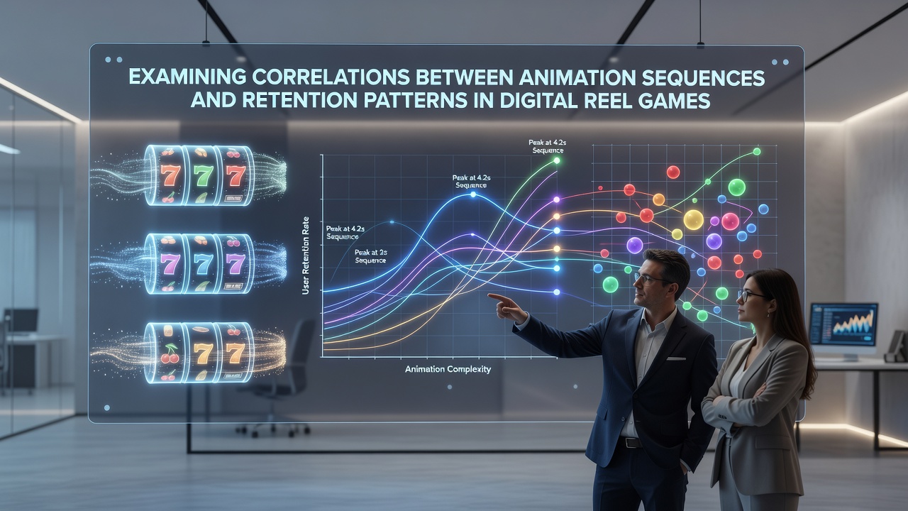 Digital reel game interface showing dynamic animation sequences with spinning symbols and visual effects