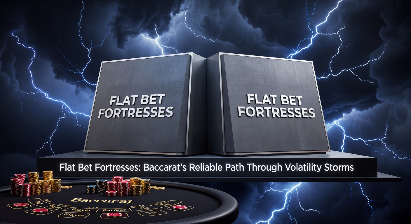 Baccarat table under casino lights with stacks of chips ready for flat betting action, highlighting the game's elegant simplicity amid high-stakes play