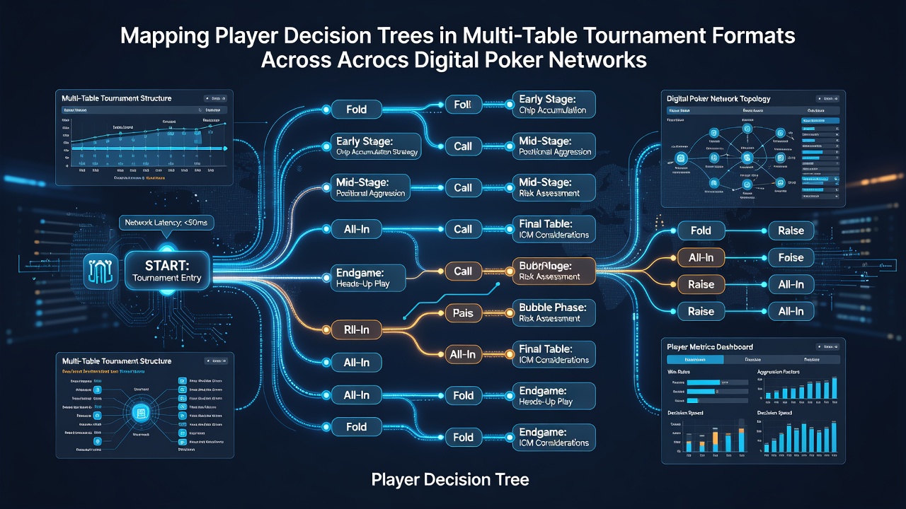 Visualization of branching player choices during late-stage MTT play on digital networks